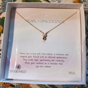Pearl + Opalescence necklace; NEW in Box!
